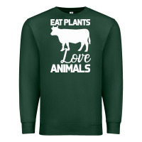 Sports Green Eat Plants Love Animals Premium Sweatshirt - Bettercallsaul