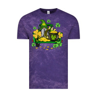 Cloud Purple st patricks truck and gnome Vintage Tee - AdoDesignShop