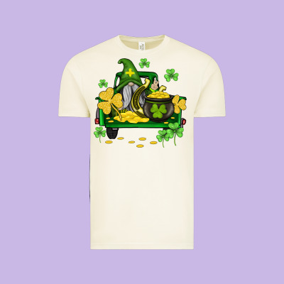 St Patricks Truck And Gnome Vintage Tee Designed By Adodesignshop