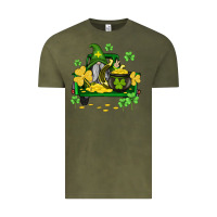 Vintage Olive st patricks truck and gnome Vintage Tee - AdoDesignShop