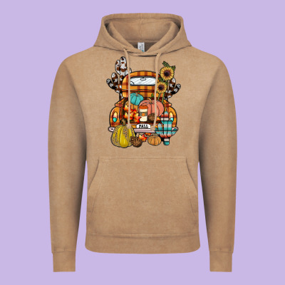 Farm Truck,fall Vintage Hoodie Designed By Jahusdesignshop
