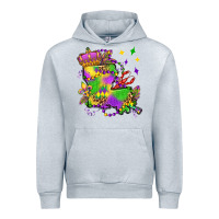 Heather Grey louisiana map mardi gras olivia Urban Hoodie - OliviaCreatesArt
