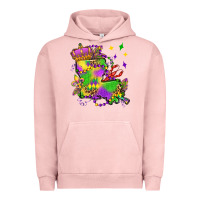 Pigment Salmon louisiana map mardi gras olivia Urban Hoodie - OliviaCreatesArt