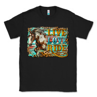 Black live love ride horse Classic Tee - LillyAllenDesigns