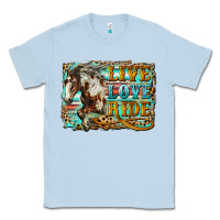 Dusty Blue live love ride horse Classic Tee - LillyAllenDesigns