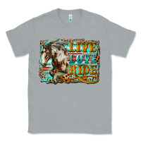 Heather Grey live love ride horse Classic Tee - LillyAllenDesigns