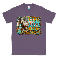 Lavender live love ride horse Classic Tee - LillyAllenDesigns