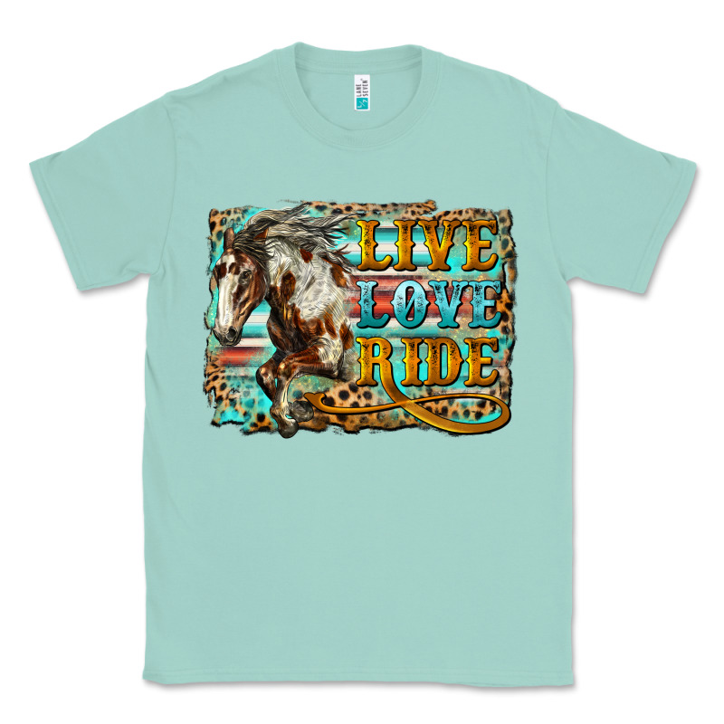 Live Love Ride Horse Classic Tee by LillyAllenDesigns | Teevron