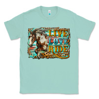 Seafoam live love ride horse Classic Tee - LillyAllenDesigns
