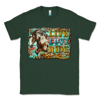 Sports Green live love ride horse Classic Tee - LillyAllenDesigns