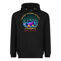 Black camping The Best Outdoor Activity Is Going Back Inside Heavyweight Hoodie - Bettercallsaul
