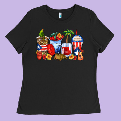 Puerto Rico Coffee Cups Ladies Tee Designed By Zillion Design Studio