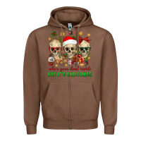 Chestnut When Your Dead Inside But It's Christmas Zipper Hoodie - BundleAndBundleShop
