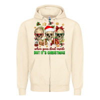 Sandshell When Your Dead Inside But It's Christmas Zipper Hoodie - BundleAndBundleShop