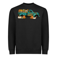 Black pumpkin farm truck no background Heavyweight Sweatshirt - Jasminsmagicworld