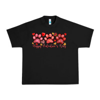 Black happy valentines day paws Urban Heavy Tee - NancyCooperArtShop