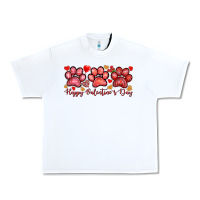 White happy valentines day paws Urban Heavy Tee - NancyCooperArtShop