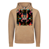 Sugar Skull Seamless Pattern Vintage Hoodie | Teevron