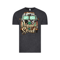 Vintage Black hippie soul caravan Vintage Tee - BarkalooDesign