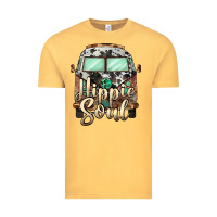 Vintage Mustard hippie soul caravan Vintage Tee - BarkalooDesign