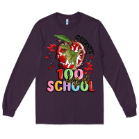 Plum crushed 100 days of school Long Sleeve Tee - MaliasSmallBusiness