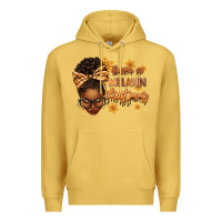 Antique Gold Have a melanin Christmas afro woman Premium Hoodie - texasbilliewilder