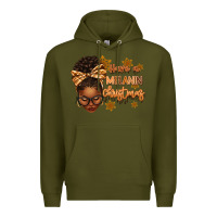 Army Green Have a melanin Christmas afro woman Premium Hoodie - texasbilliewilder