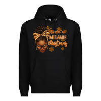 Black Have a melanin Christmas afro woman Premium Hoodie - texasbilliewilder