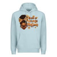 Blue Mist Have a melanin Christmas afro woman Premium Hoodie - texasbilliewilder