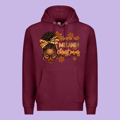 Have A Melanin Christmas Afro Woman Premium Hoodie Designed By Texasbilliewilder