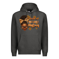 Charcoal Heather Have a melanin Christmas afro woman Premium Hoodie - texasbilliewilder