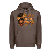 Coffee Have a melanin Christmas afro woman Premium Hoodie - texasbilliewilder