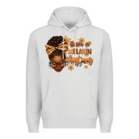 Dove Grey Have a melanin Christmas afro woman Premium Hoodie - texasbilliewilder