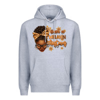Heather Grey Have a melanin Christmas afro woman Premium Hoodie - texasbilliewilder