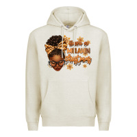 Oatmeal Heather Have a melanin Christmas afro woman Premium Hoodie - texasbilliewilder