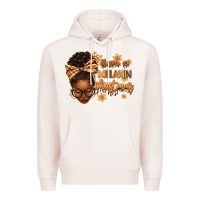 Pale Pink Have a melanin Christmas afro woman Premium Hoodie - texasbilliewilder