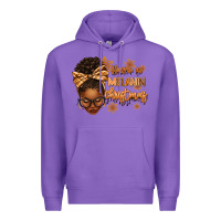 Purple Have a melanin Christmas afro woman Premium Hoodie - texasbilliewilder