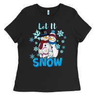 Black let it snow Ladies Tee - RanaPortraitStore