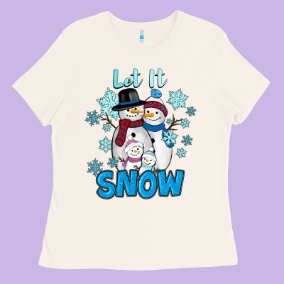 Let It Snow Ladies Tee Designed By Ranaportraitstore