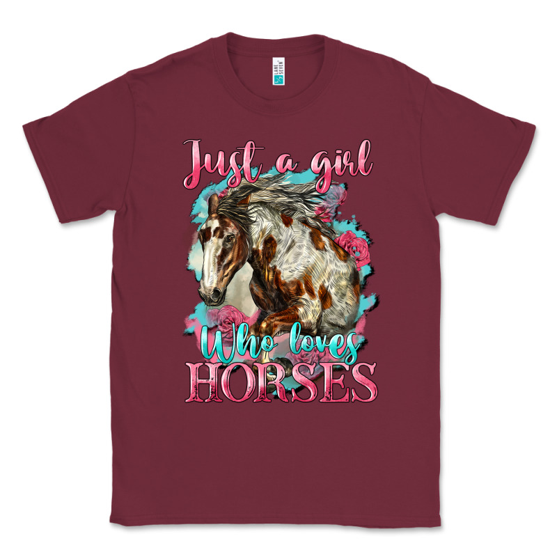 Just A Girl Who Loves Horses Mustang Classic Tee by LillyAllenDesigns | Teevron