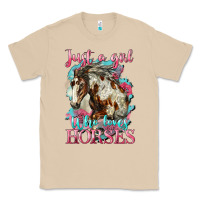 Mushroom just a girl who loves horses mustang Classic Tee - LillyAllenDesigns