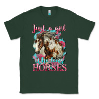 Sports Green just a girl who loves horses mustang Classic Tee - LillyAllenDesigns