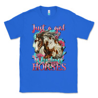 True Royal just a girl who loves horses mustang Classic Tee - LillyAllenDesigns