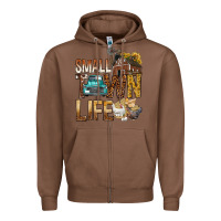 Chestnut Small Town Life Zipper Hoodie - BundleAndBundleShop
