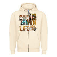 Sandshell Small Town Life Zipper Hoodie - BundleAndBundleShop