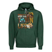 Sports Green Small Town Life Zipper Hoodie - BundleAndBundleShop