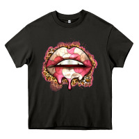 Asphalt volleyball lips Heavy Core Tee - Zillion Design Studio