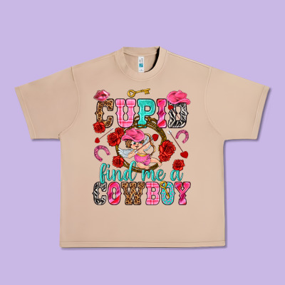 Cupid Find Me A Cowboy Urban Heavy Tee Designed By Nancycooperartshop