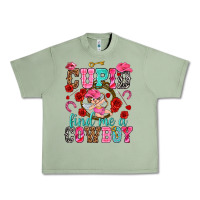 Oil Green cupid find me a cowboy Urban Heavy Tee - NancyCooperArtShop