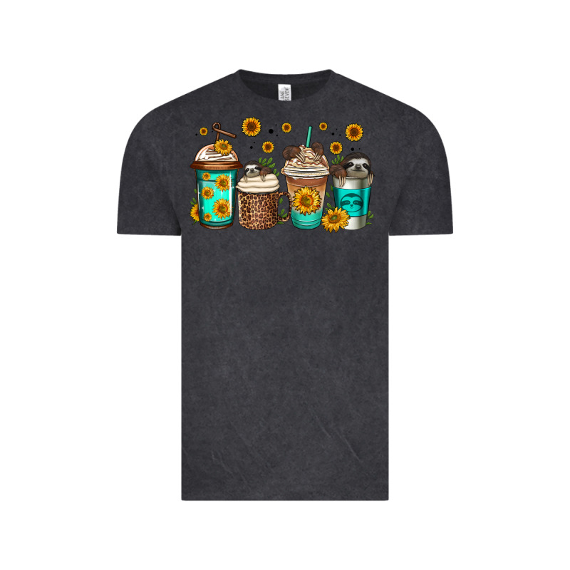 Sloth Coffee Cups Vintage Tee by Jasminsmagicworld | Teevron
